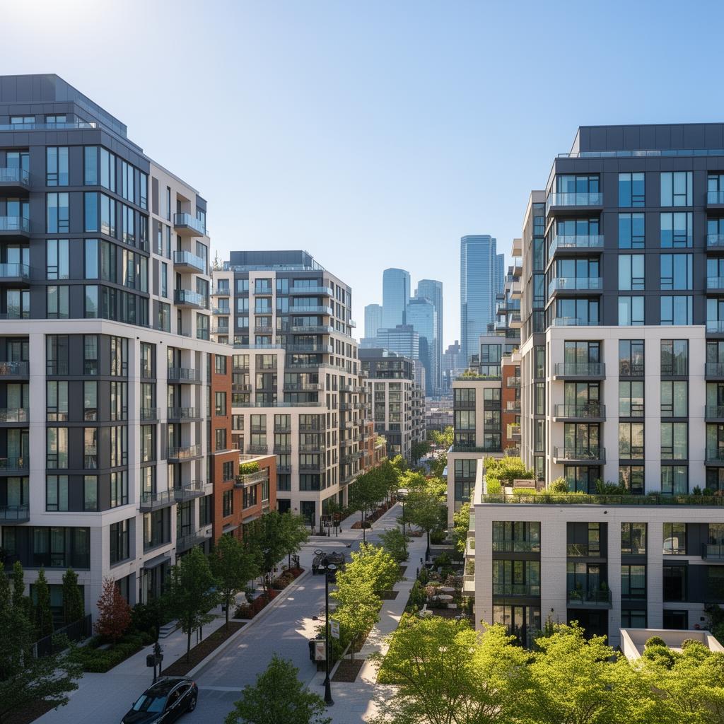 Portafolio inmobiliario premium de edificios de apartamentos modernos