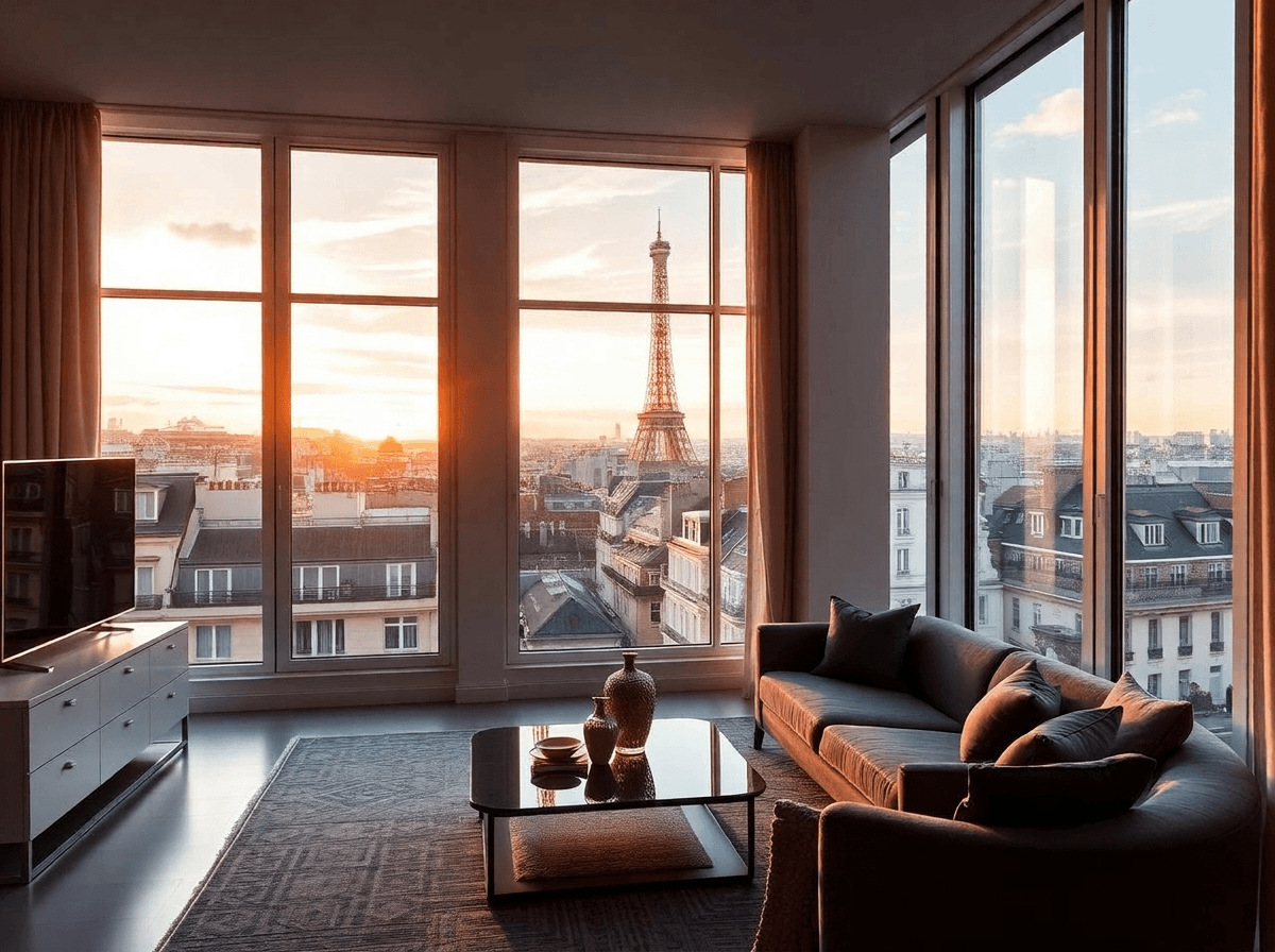 Apartamento en alquiler con vista a la ciudad de París
